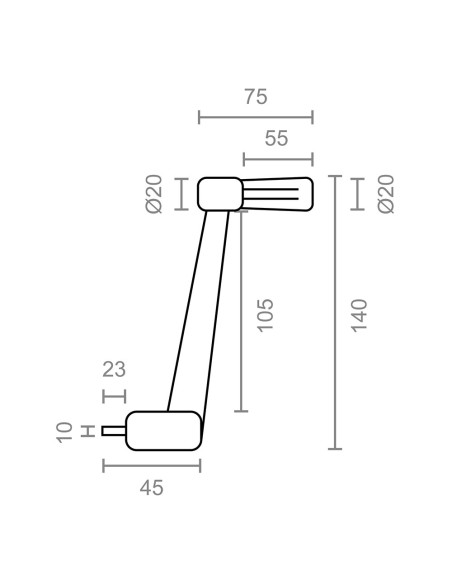 Manilla para torno persiana pr27 40 kg blanco