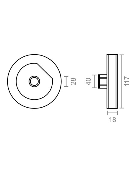 Polea plástico espiga pr21 negro para rodamiento cinta 18 mm