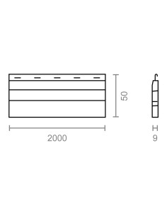 Lama persiana final pr24 para 39 mm / 52 mm blanco 52 mm x 9 mm x 2 m 2