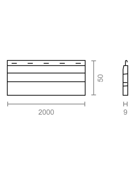 Lama persiana final pr24 para 39 mm / 52 mm blanco 52 mm x 9 mm x 2 m