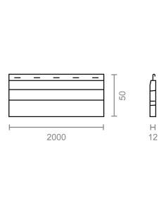 Lama persiana final pr24 para 39 mm / 52 mm blanco 52 mm x 12 mm x 2 m 2