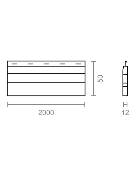 Lama persiana final pr24 para 39 mm / 52 mm blanco 52 mm x 12 mm x 2 m