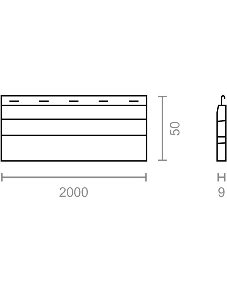 Lama persiana final pr24 para 39 mm / 52 mm marfil 52 mm x 9 mm x 2 m