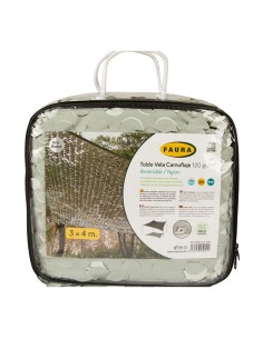 Toldo camuflaje reversible gris / blanco 3 x 4 m 2