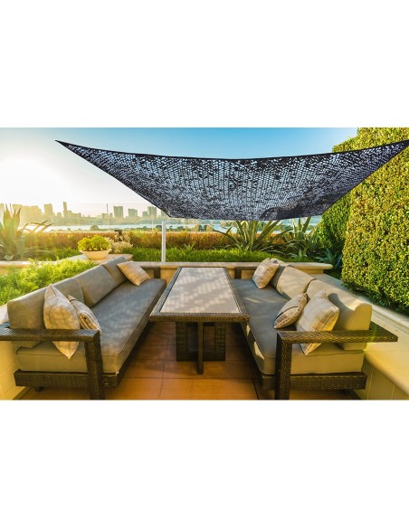 Toldo camuflaje reversible negro 3 x 4 m