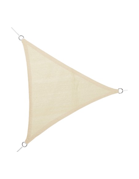 Toldo vela triangular beige 3,6 x 3,6 x 3,6 m