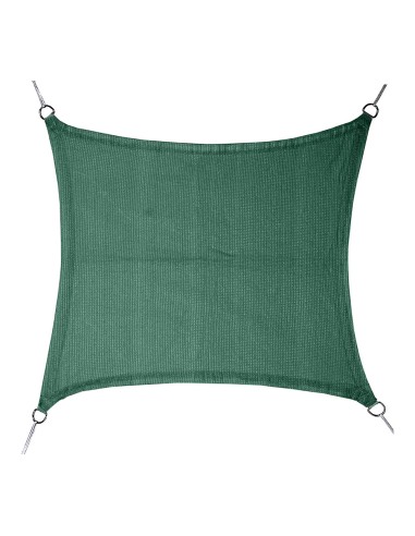 Toldo vela cuadrado verde 5 x 5 m