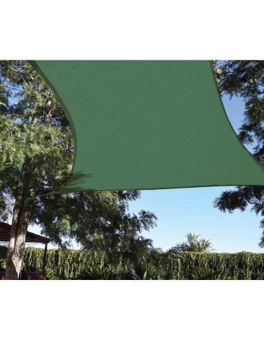 Toldo vela cuadrado verde 5 x 5 m