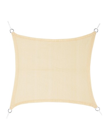 Toldo vela cuadrado beige 5 x 5 m