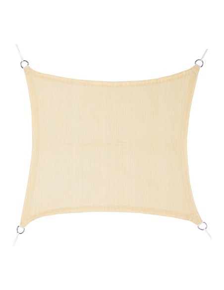 Toldo vela cuadrado beige 5 x 5 m