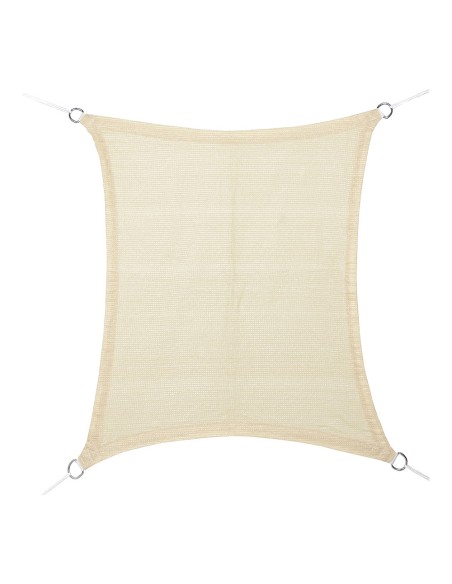 Toldo vela rectangular beige 3 x 4 m