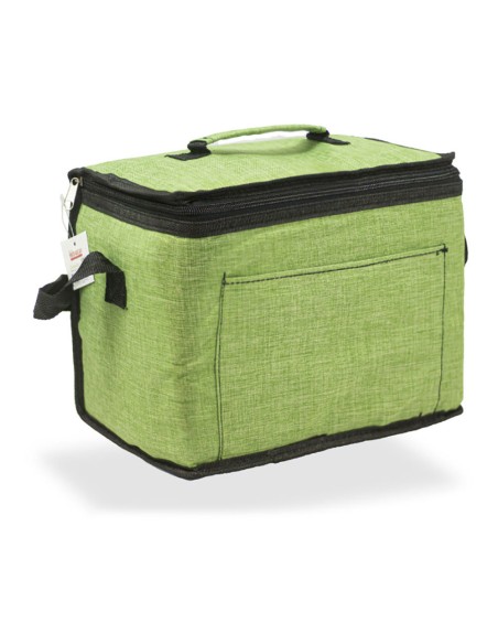 Nevera diseño tejana con asa color verde, 10 l