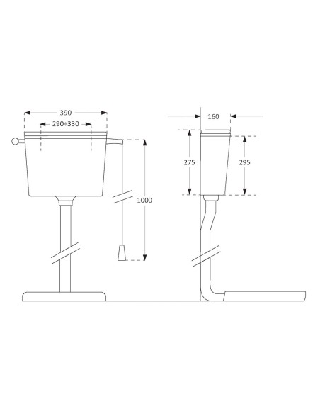 Cisterna pond alta sin tapa