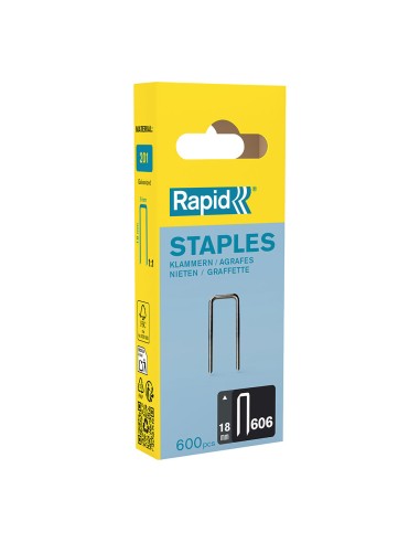 Grapa 606 / 18 mm galvanizada, 600 uds