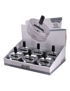 Cenicero metal con tapa giratoria, ø 9,5 x 9,5 cm 2