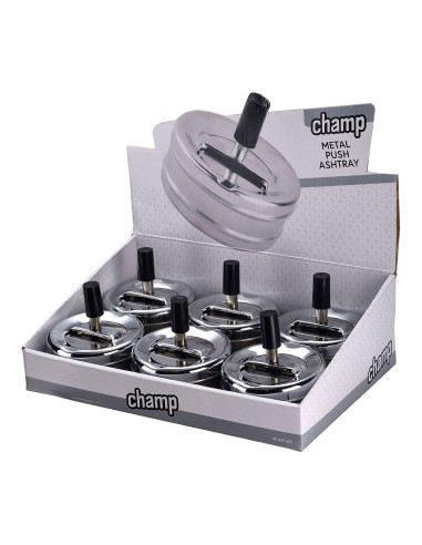 Cenicero metal con tapa giratoria, ø 9,5 x 9,5 cm