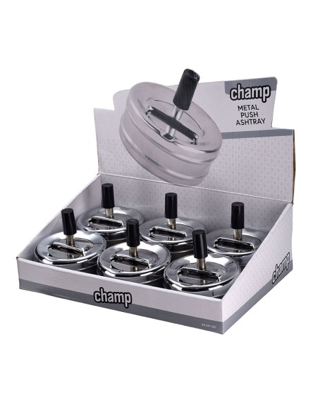 Cenicero metal con tapa giratoria, ø 9,5 x 9,5 cm