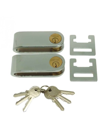 Candados reja ballesta cn16 con 3 llaves, 2 unidades