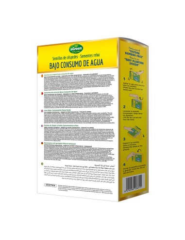 Césped bajo consumo de agua 1 kg  50 m2 60%...