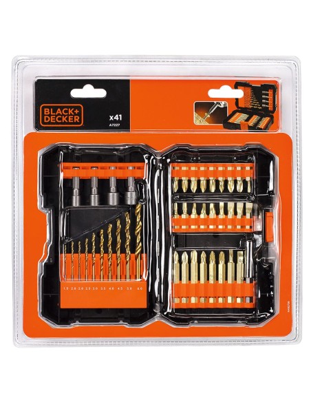 Puntas y brocas, juego de 41 piezas, titanio