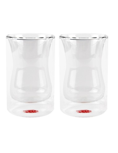 Vaso de doble pared palermo, resistentes a golpes y temperaturas 200 ml, 2 uds