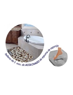Alfombra de baño estampado piedras, colores surtidos 40 x 60 cm 2