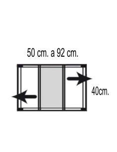 Mosquitera extensible blanca 50 x 40 cm, 2 piezas 2