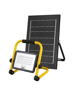 Foco solar de trabajo + panel solar 4000 lm, 6.400 k, luz fría, ip65