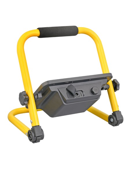 Foco solar de trabajo + panel solar 4000 lm, 6.400 k, luz fría, ip65