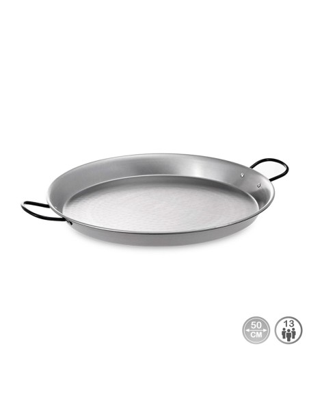 Paellera tradicional de acero pulido ø50 cm (13 personas)