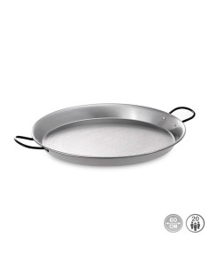 Paellera tradicional de acero pulido ø60 cm (20 personas)