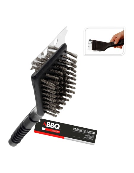 Cepillo con rasqueta para barbacoa, 21 cm