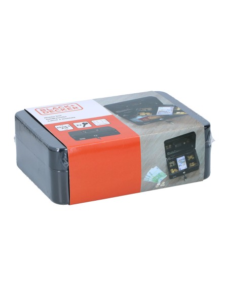 Caja de caudales 5 divisiones con 2 llaves 25 x 8,5 x 18 cm