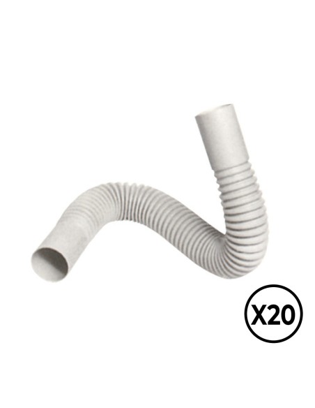 Curva flexible pvc ø 20 mm, 20 unidades