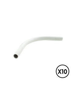 Curva rigida pvc ø 20 mm, gris, 10 unidades