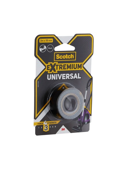 Cinta americana extremium 3 universal, 3 m x 19 mm, negra