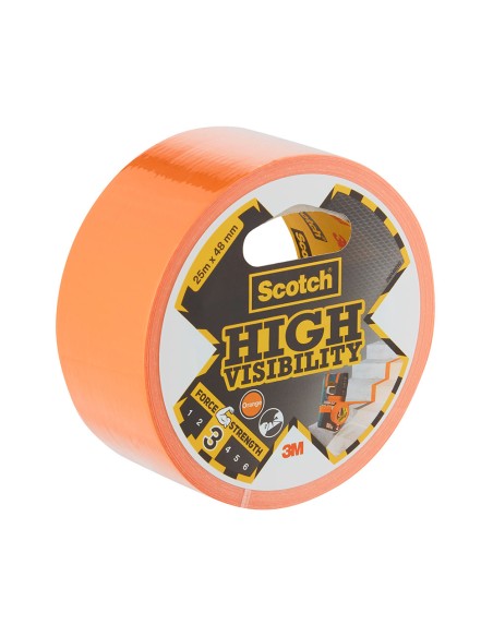 Cinta americana alta visibilidad 3 25 m x 48 mm, naranja