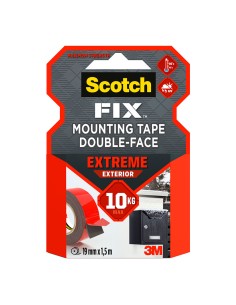 Cinta doble cara de montaje para exteriores extreme, 19mmx1,5m, máx 10 kg