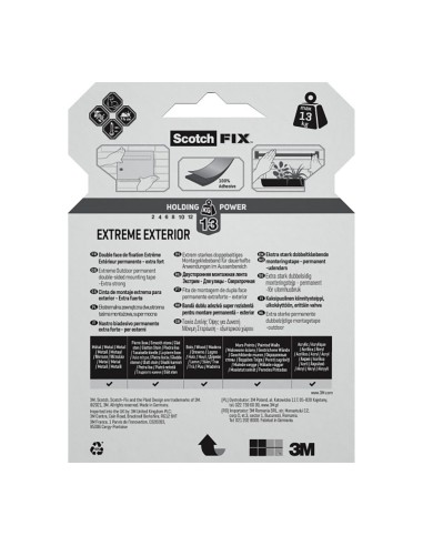 Cinta doble cara de montaje para exteriores...