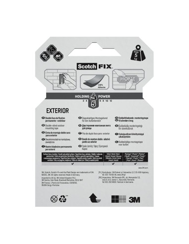 Cinta doble cara de montaje para exteriores, 19...
