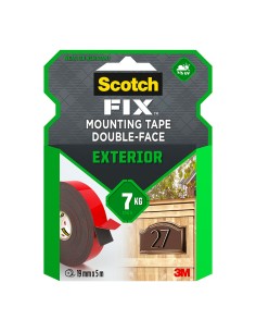 Cinta doble cara de montaje para exteriores, 19 mm x 5 m, máx 7 kg
