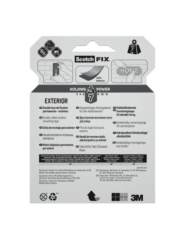 Cinta doble cara de montaje para exteriores, 19...