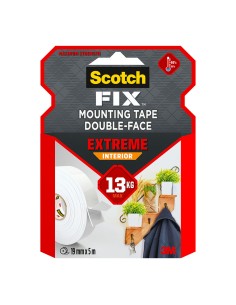 Cinta doble cara de montaje para interiores extreme, 19mmx5m, máx 13 kg