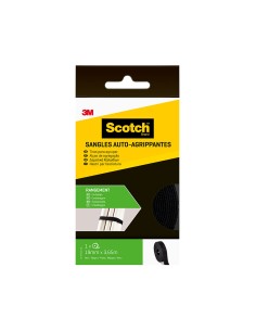 Tira para agrupar a medida, negro, 19 mm x 3,65 m