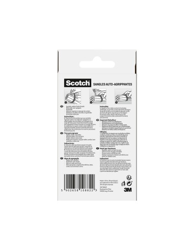 Tira para agrupar a medida, negro, 19 mm x 3,65 m