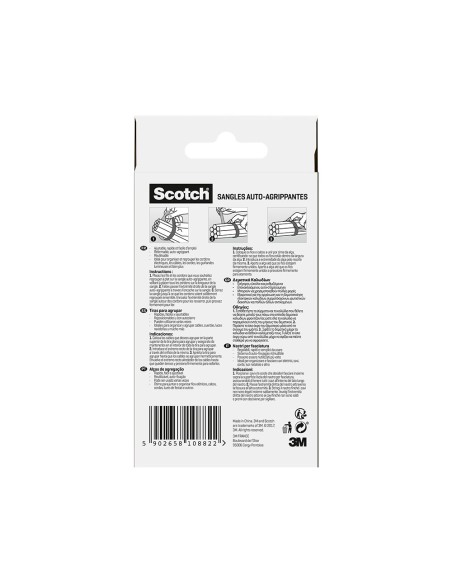 Tira para agrupar a medida, negro, 19 mm x 3,65 m