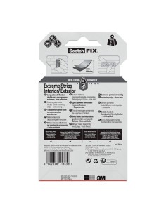 Tira adhesiva doble cara, extreme, negra, 25mmx76mm, 8 uds, máx 5 kg 2