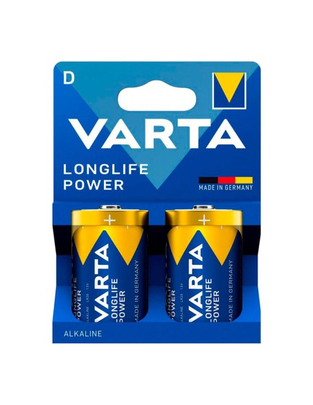 Pila alkalina longlife power d - lr20 (blister cartón 2 uds) ø34,2 x 61,5 mm