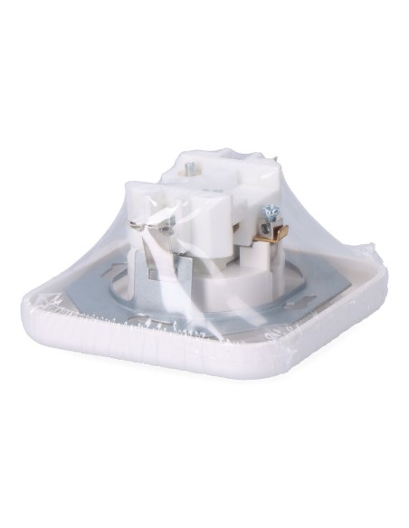 Base t/t empotrar tipo schuko 10/16 a 250 v, blanca (retractilado)