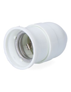 Portalámparas baquelita interior cerámico e27, 4 a 230 v, blanco, ø43 x 60 mm (retractilado)